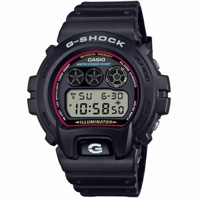 Casio Men's Watch - G-Shock Chronograph Black and Grey Digital Dial Strap | DW6900RL-1