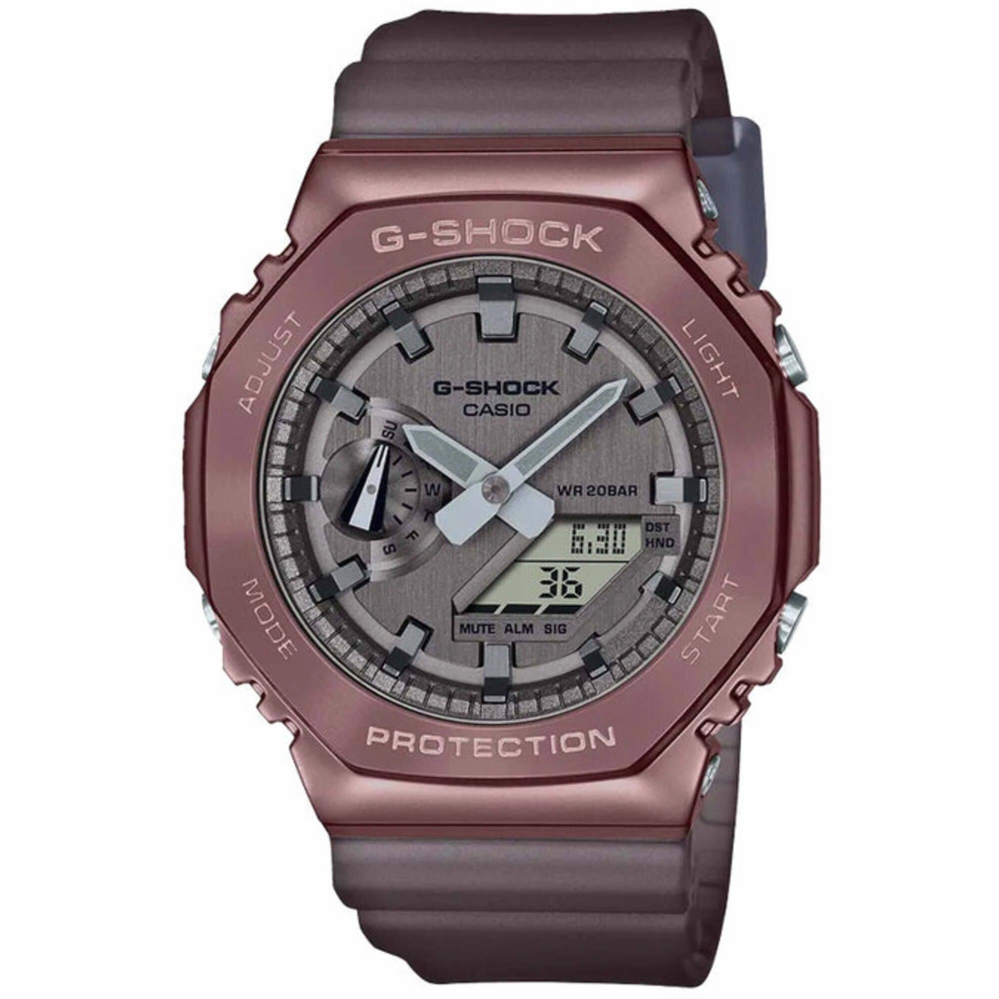 Casio Men's Watch - G-Shock Midnight Fog Brown Case Grey Resin Strap | GM-2100MF-5ACR