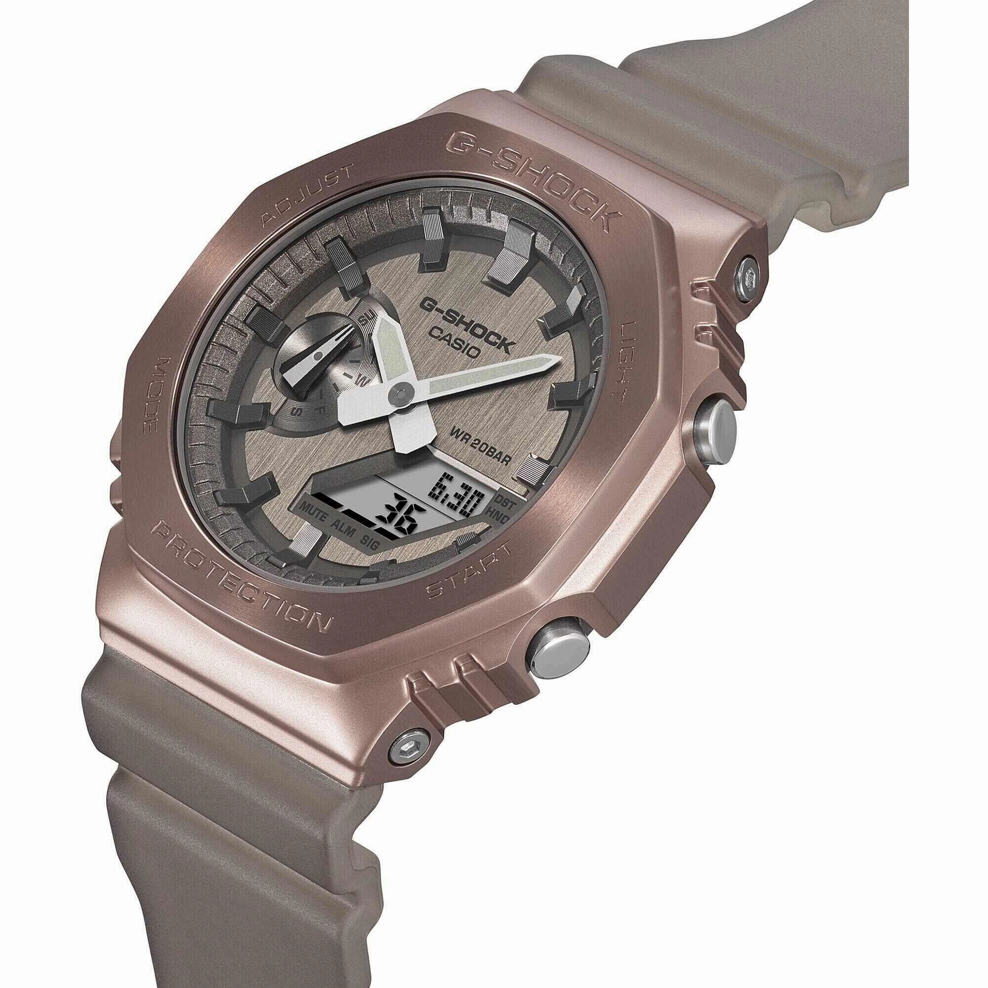 Casio Men's Watch - G-Shock Midnight Fog Brown Case Grey Resin Strap | GM-2100MF-5ACR