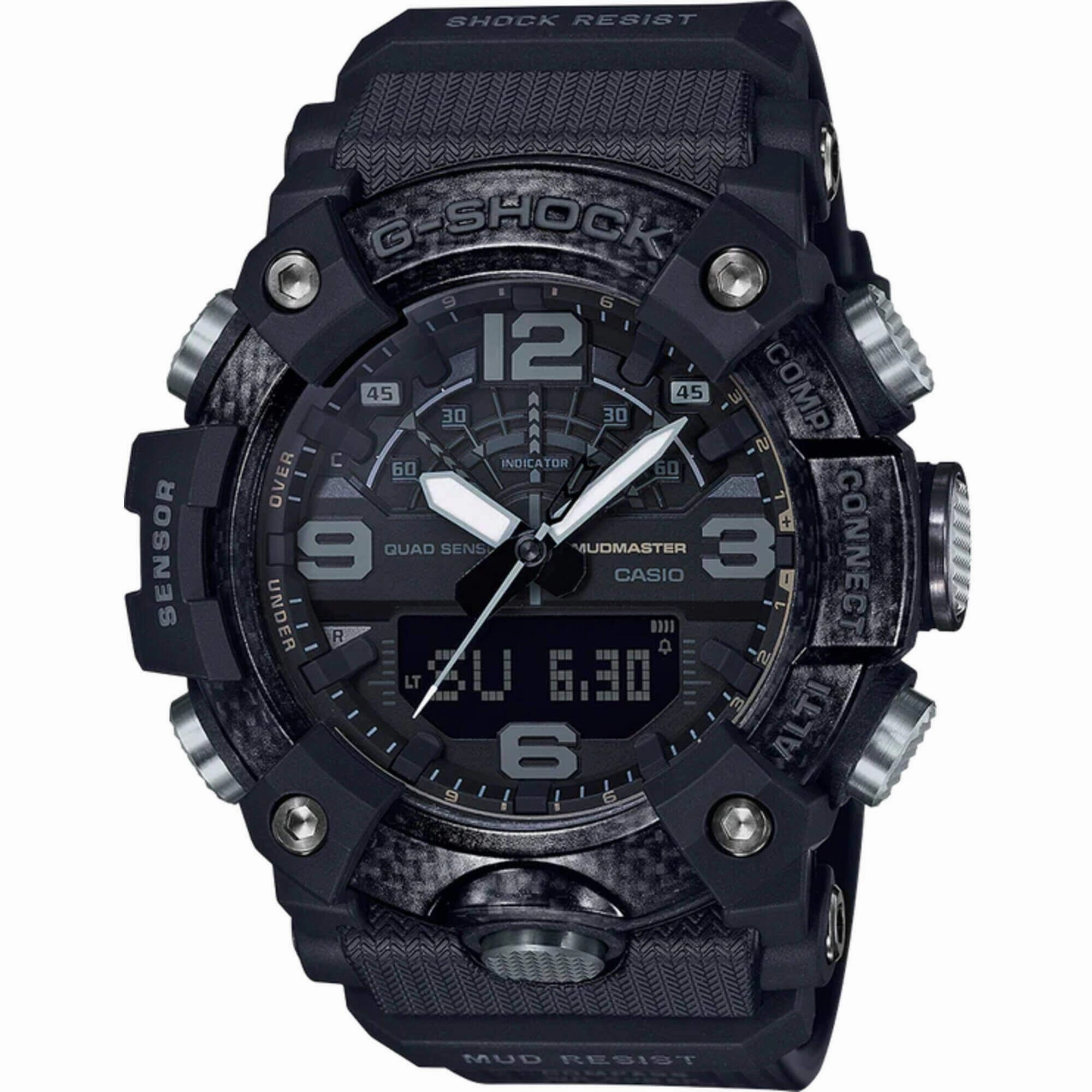 Casio Men's Watch - G-Shock Mudmaster Black Analog-Digital Dial Compass | GGB100-1B