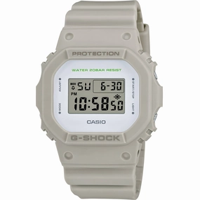Casio Men's Watch - G-Shock Multi-Alarm Grey Resin Strap Digital Dial | DW5600M-8