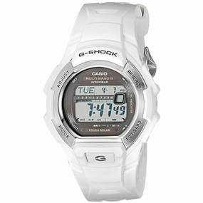 Casio Men's Watch - G-Shock Tough Solar Grey Digital Dial White Strap | GW-M850-7CR
