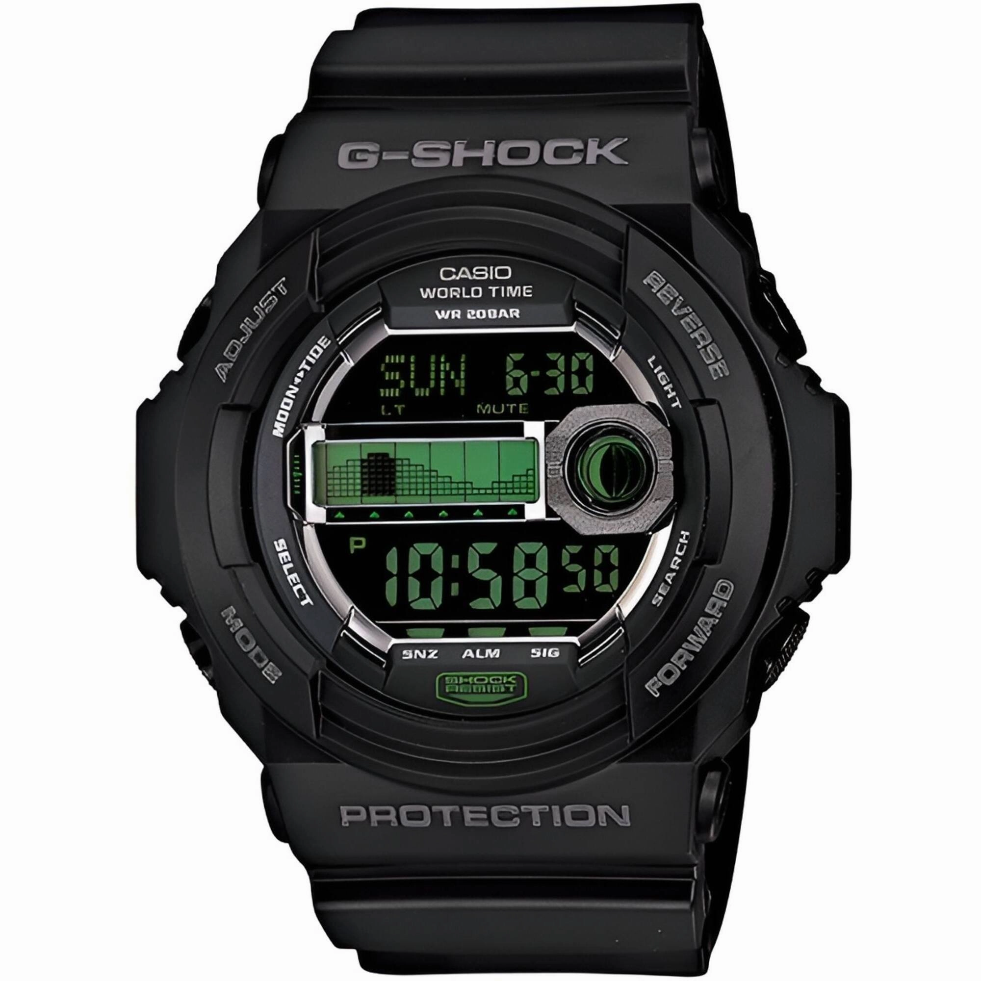 Casio Men's Watch - G-Shock World Time Black Digital Dial Resin Strap | GLX150CI-1