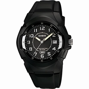 Casio Men's Watch - Quartz Oval Case Black Dial Resin Strap | MW-600-1BVCF