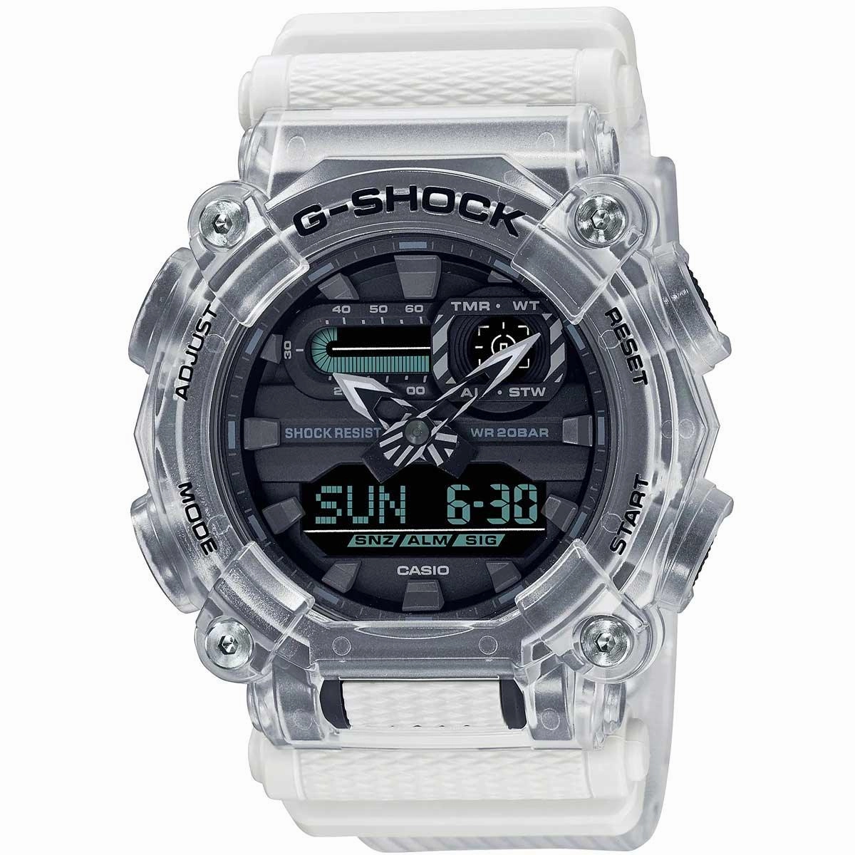 Casio Men's Watch - Sound Wave Alarm Black Analog Digital Dial Strap | GA900SKL-7A