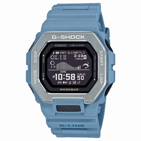 Casio Men's Watch G-Shock G-Lide World Time Blue Resin Strap Digital GBX100-2A