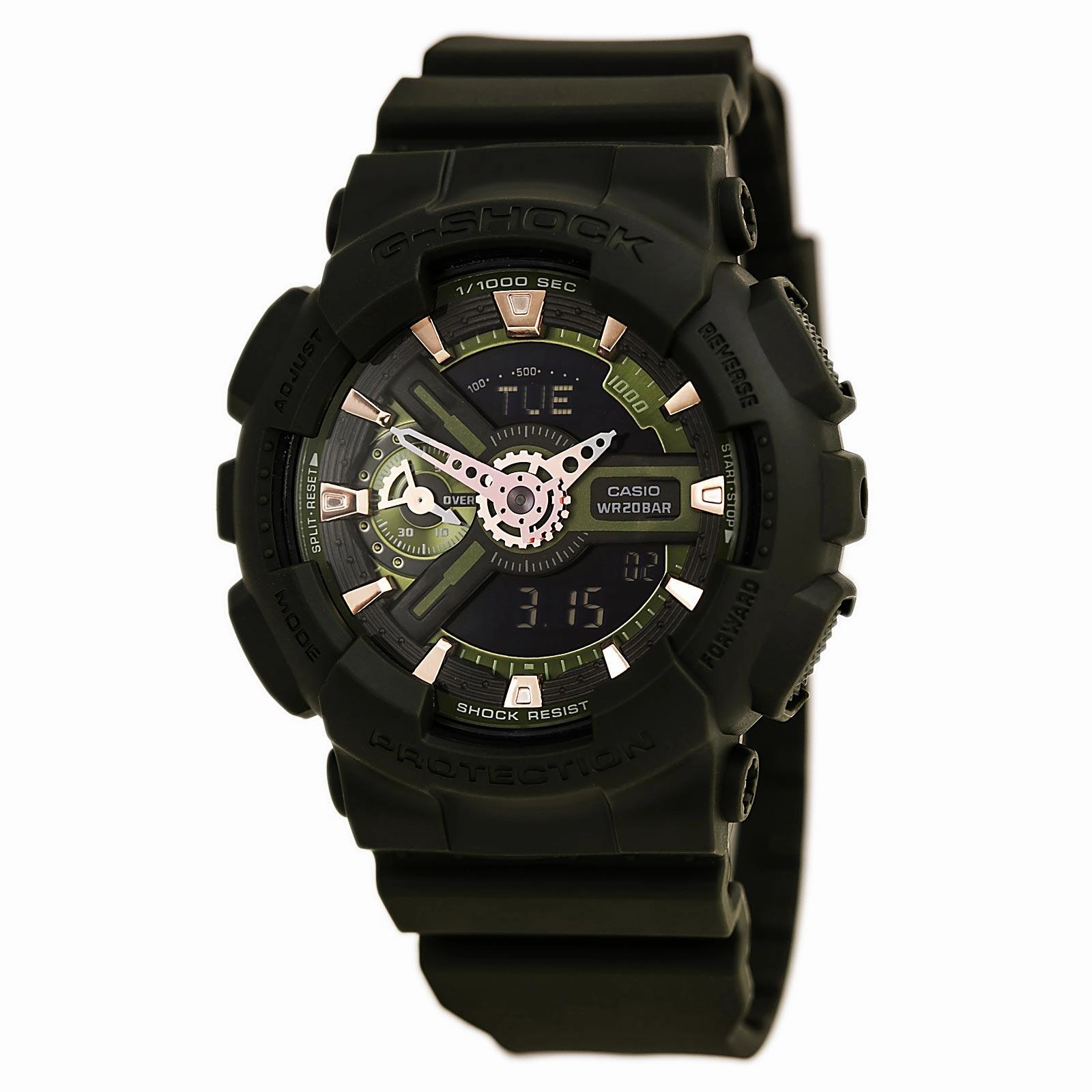 Casio Men's World Time Watch - G-Shock S Series Dive Ana-Digital Dial | GMAS110CM-3A