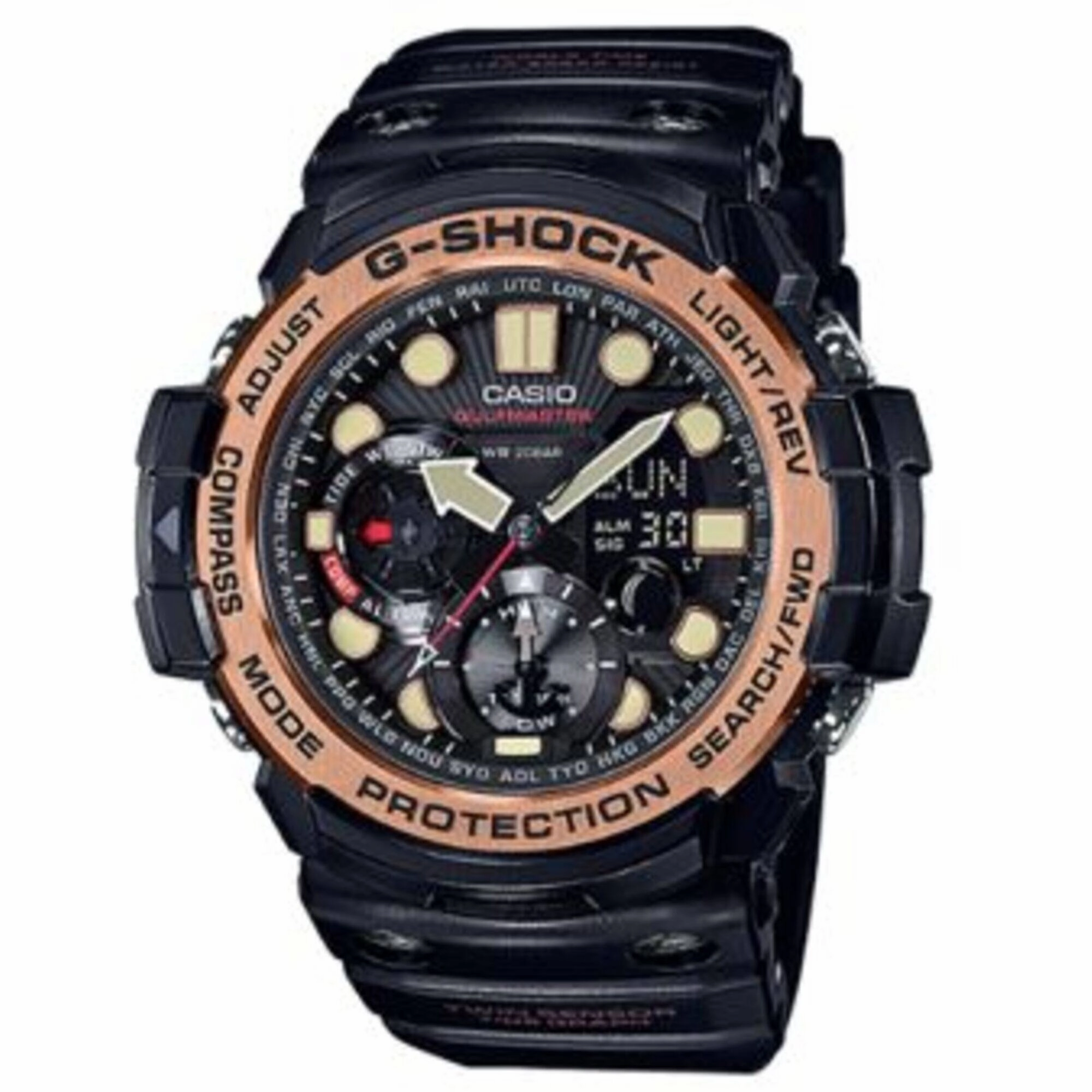 Casio Mens Watch - G-Shock Gulfmaster Digital compass Black Strap | GN-1000RG-1ACR