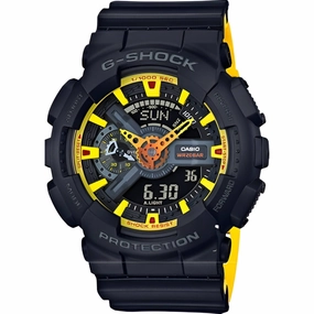 Casio Mens Watch - G-Shock Shock Resistant Black Strap Analog-Digital | GA-110BY-1A
