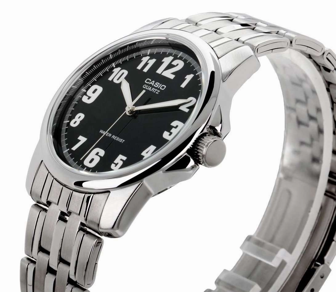 Casio MTP-1216A-1BDF Silver Stainless Steel Strap Watch for Men
