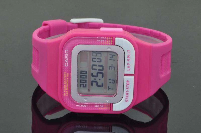 Casio SDB-100-4ADF Digital Pink Resin Strap Watch for Women