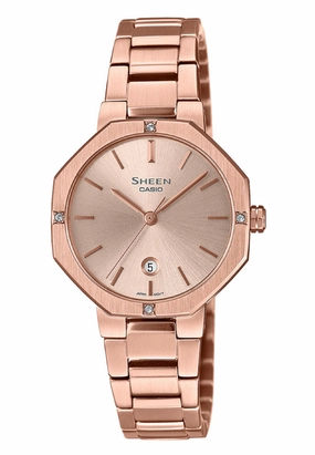 Casio Sheen SHE-4543PG-4A Analog Stainless Steel Strap Watch For Women