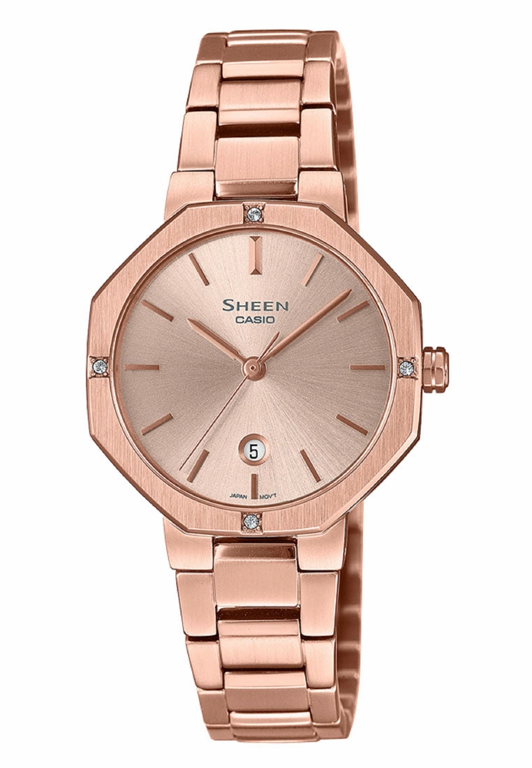Casio Sheen SHE-4543PG-4A Analog Stainless Steel Strap Watch For Women