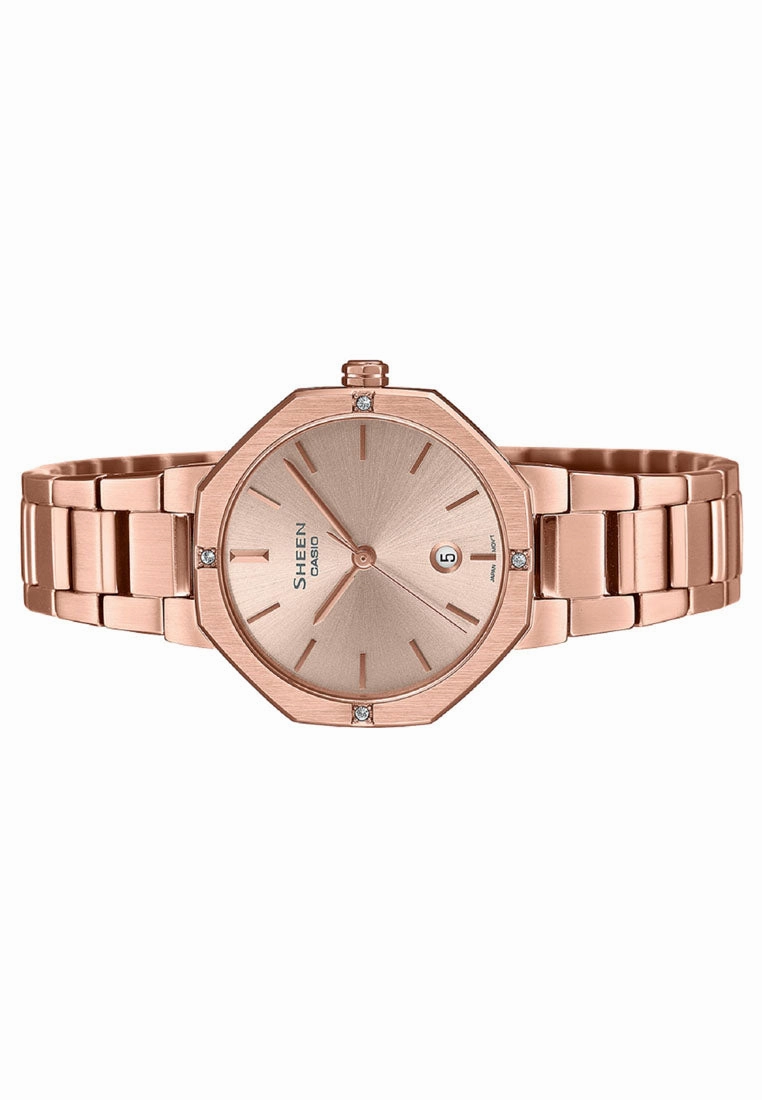 Casio Sheen SHE-4543PG-4A Analog Stainless Steel Strap Watch For Women