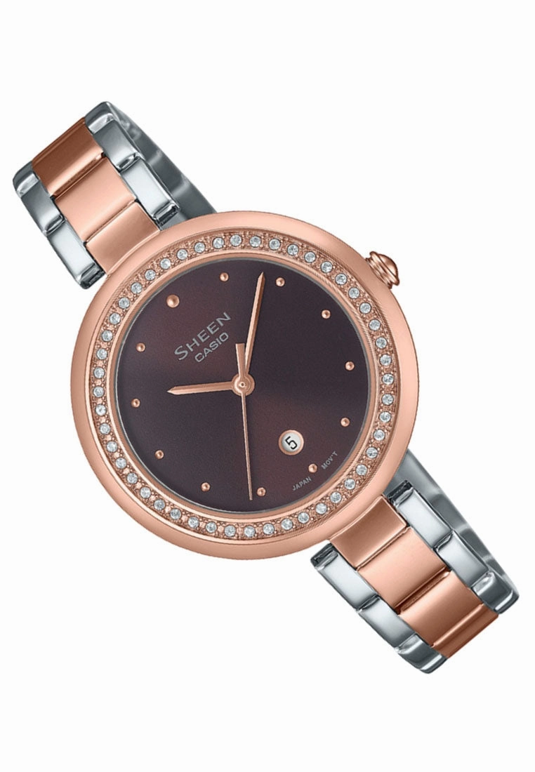 Casio Sheen SHE-4556SPG-5A Analog Stainless Steel Strap Watch For Women