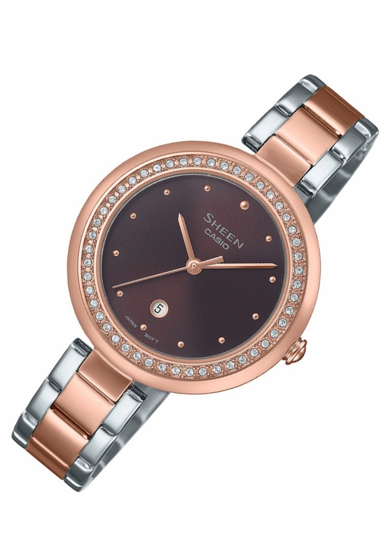 Casio Sheen SHE-4556SPG-5A Analog Stainless Steel Strap Watch For Women
