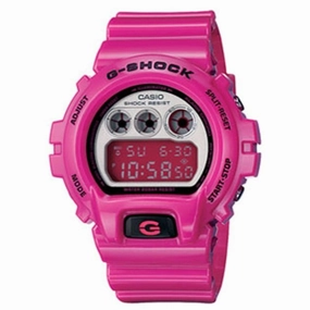 Casio Unisex Digital Watch - G-Shock Pink Resin Strap Date Display | DW-6900CS-4