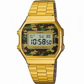Casio Vintage A168WEGC-3D Gold Plated Stainless Steel Watch For Men and Women