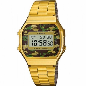 Casio Vintage A168WEGC-3D Gold Plated Stainless Steel Watch For Men and Women