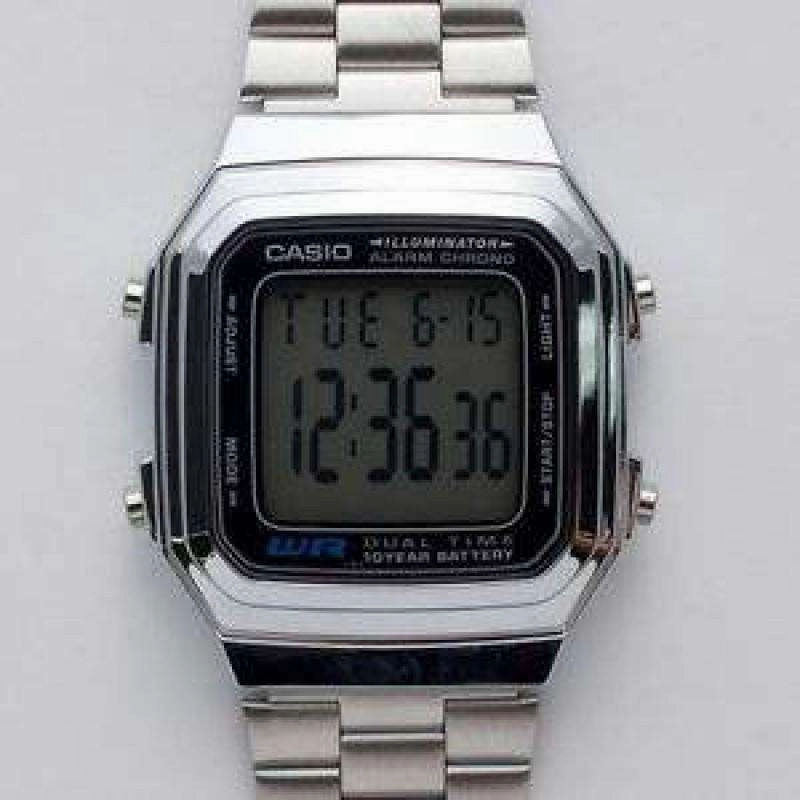 Casio Vintage A178WA-1A Silver Stainless Steel Watch Unisex