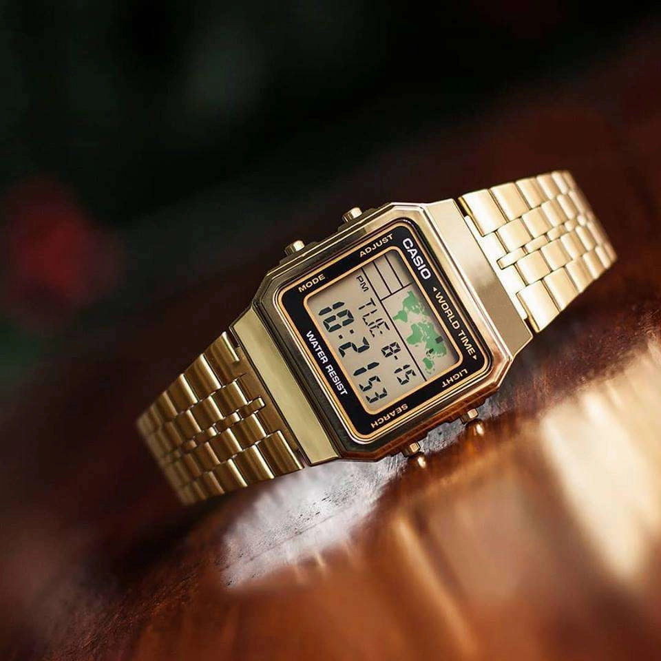 Casio Vintage A500WGA-1D Gold Plated Watch Unisex
