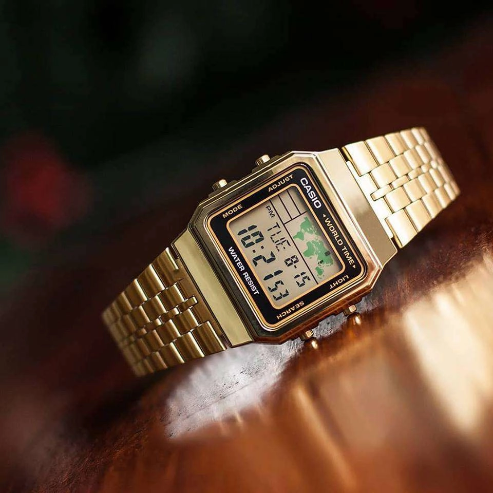 Casio Vintage A500WGA-1D Gold Plated Watch Unisex