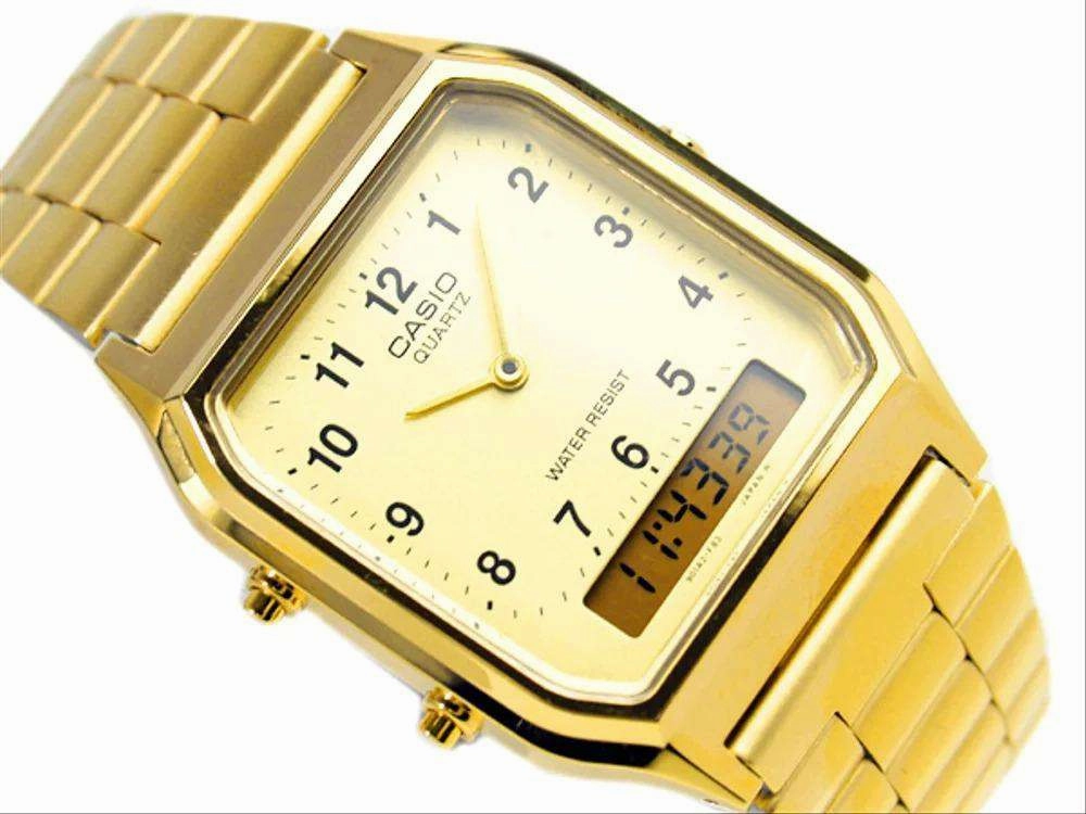 Casio Vintage AQ-230GA-9B Gold Plated Watch Unisex