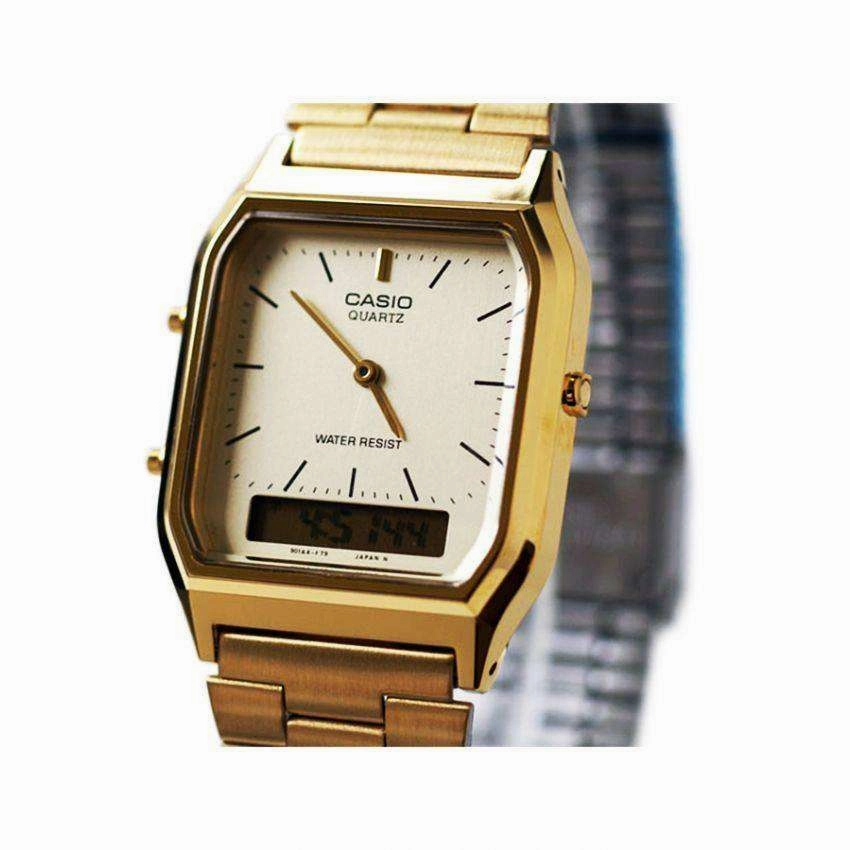 Casio Vintage AQ-230GA-9D Gold Plated Watch Unisex