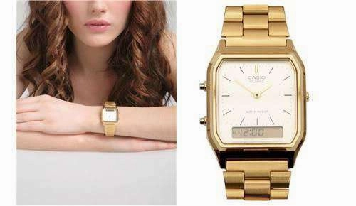 Casio Vintage AQ-230GA-9D Gold Plated Watch Unisex