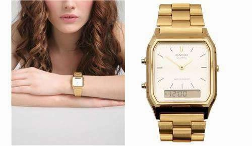 Casio Vintage AQ-230GA-9D Gold Plated Watch Unisex