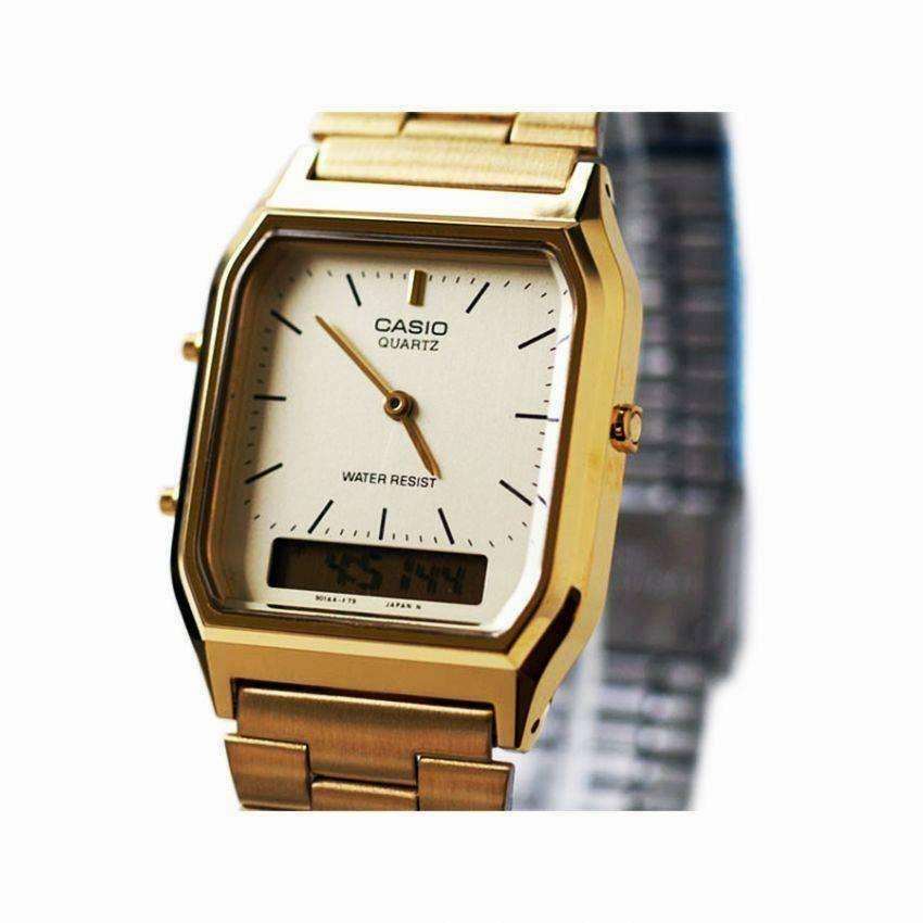 Casio Vintage AQ-230GA-9D Gold Plated Watch Unisex