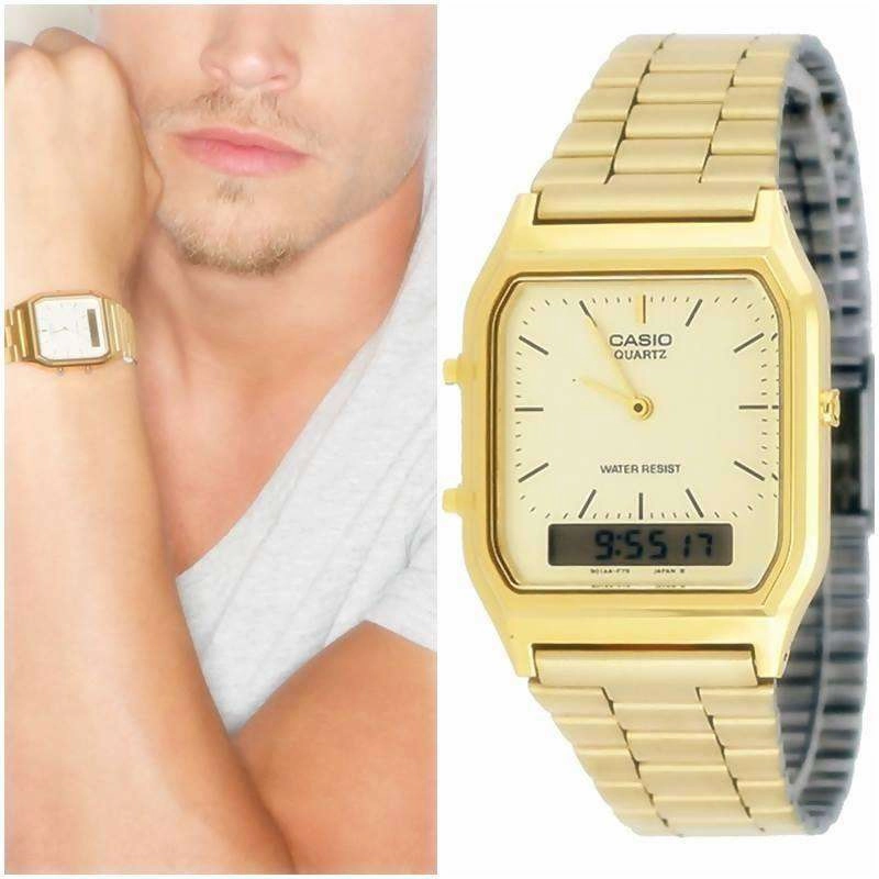 Casio Vintage AQ-230GA-9D Gold Plated Watch Unisex