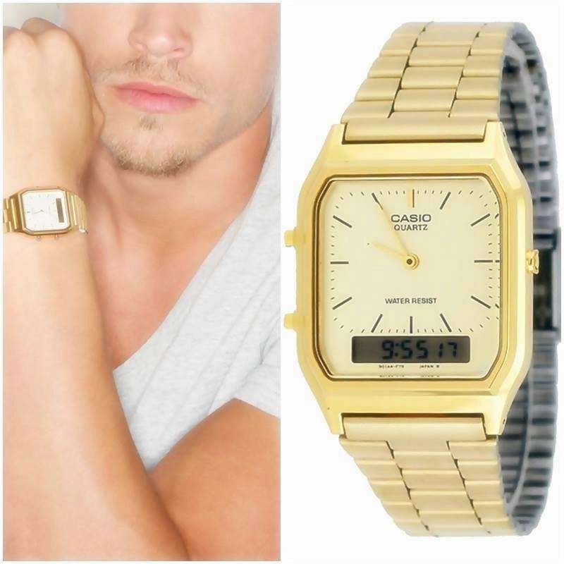 Casio Vintage AQ-230GA-9D Gold Plated Watch Unisex