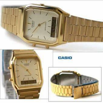 Casio Vintage AQ-230GA-9D Gold Plated Watch Unisex
