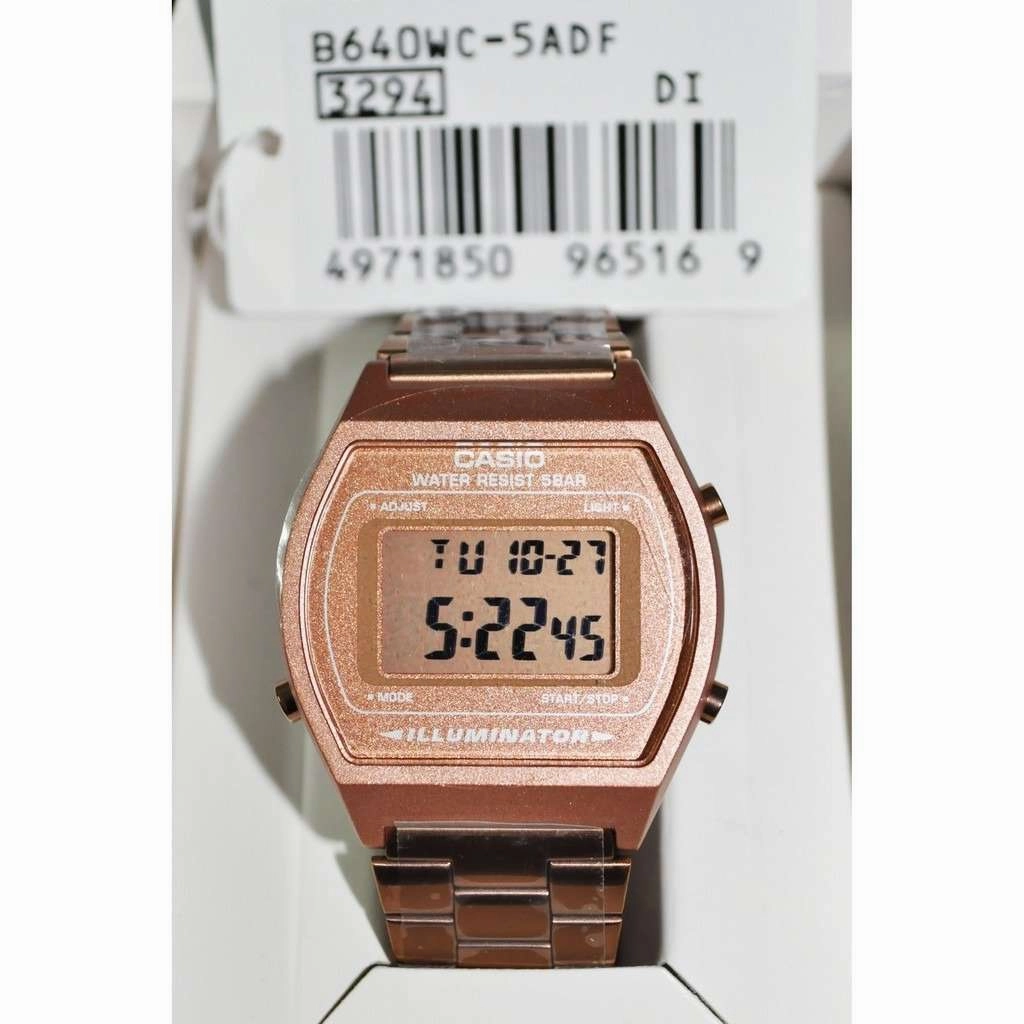 Casio Vintage B640WC-5A Rose Gold Watch for Men and Women