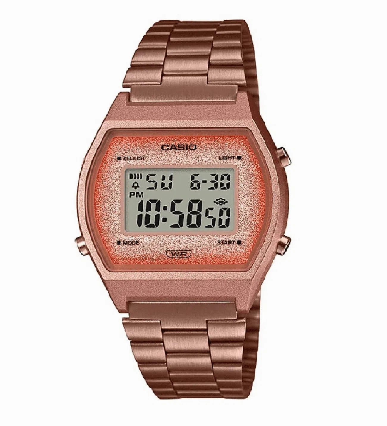 Casio Vintage B640WCG-5DF Rose Gold Stainless Strap Watch for Men and Women