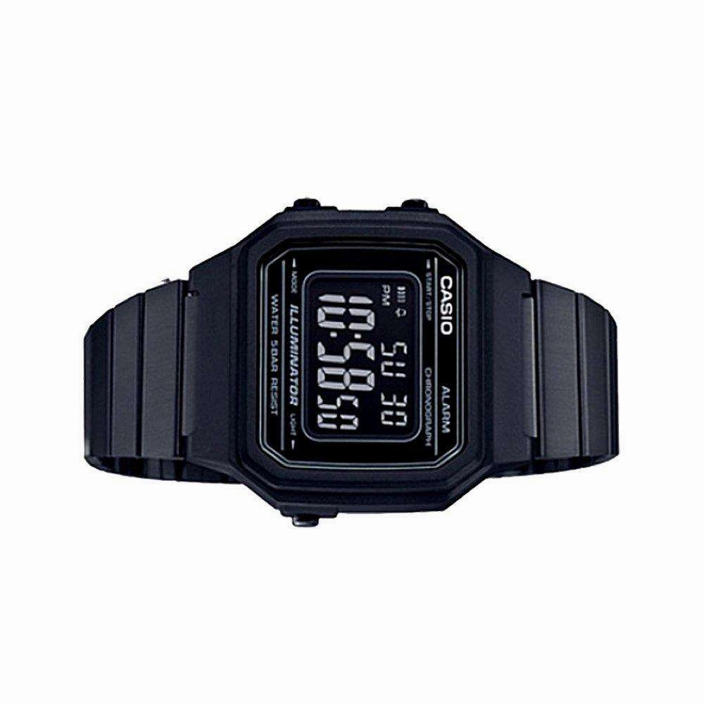 Casio Vintage B650WB-1B Black Stainless Steel Strap Watch for Men and Women
