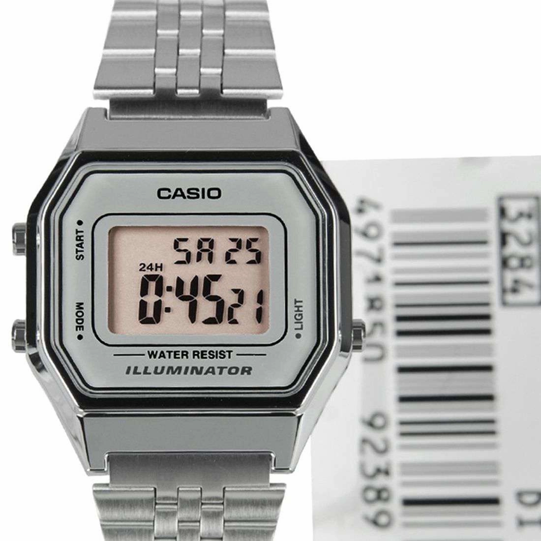 Casio Vintage LA680WA-7DF Silver Stainless  Watch for Women
