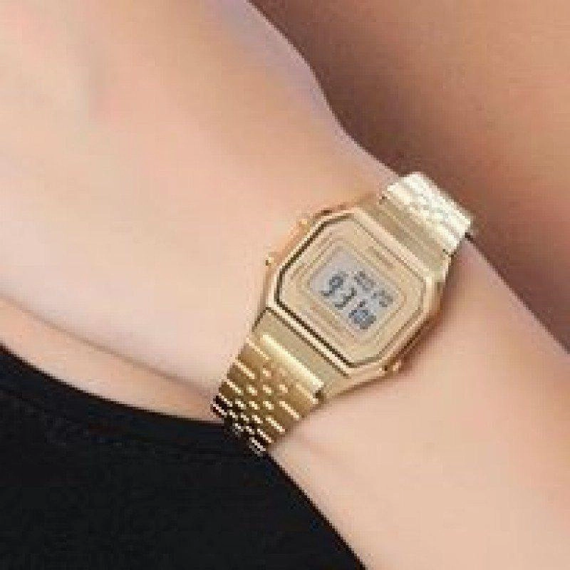 Casio Vintage LA680WGA-9D Gold Plated Watch for Women