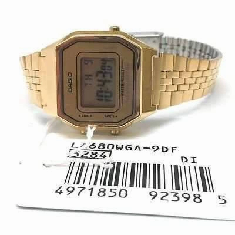 Casio Vintage LA680WGA-9D Gold Plated Watch for Women
