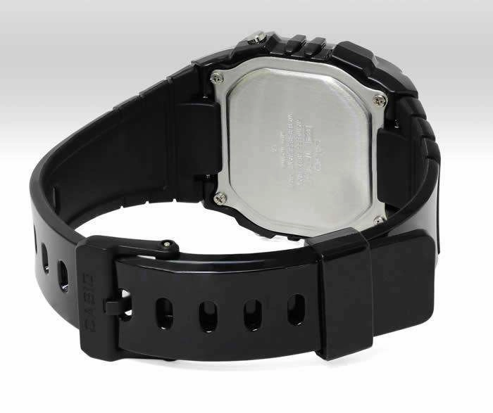 Casio W-215H-1A2 Black Resin Strap Watch for Men and Women