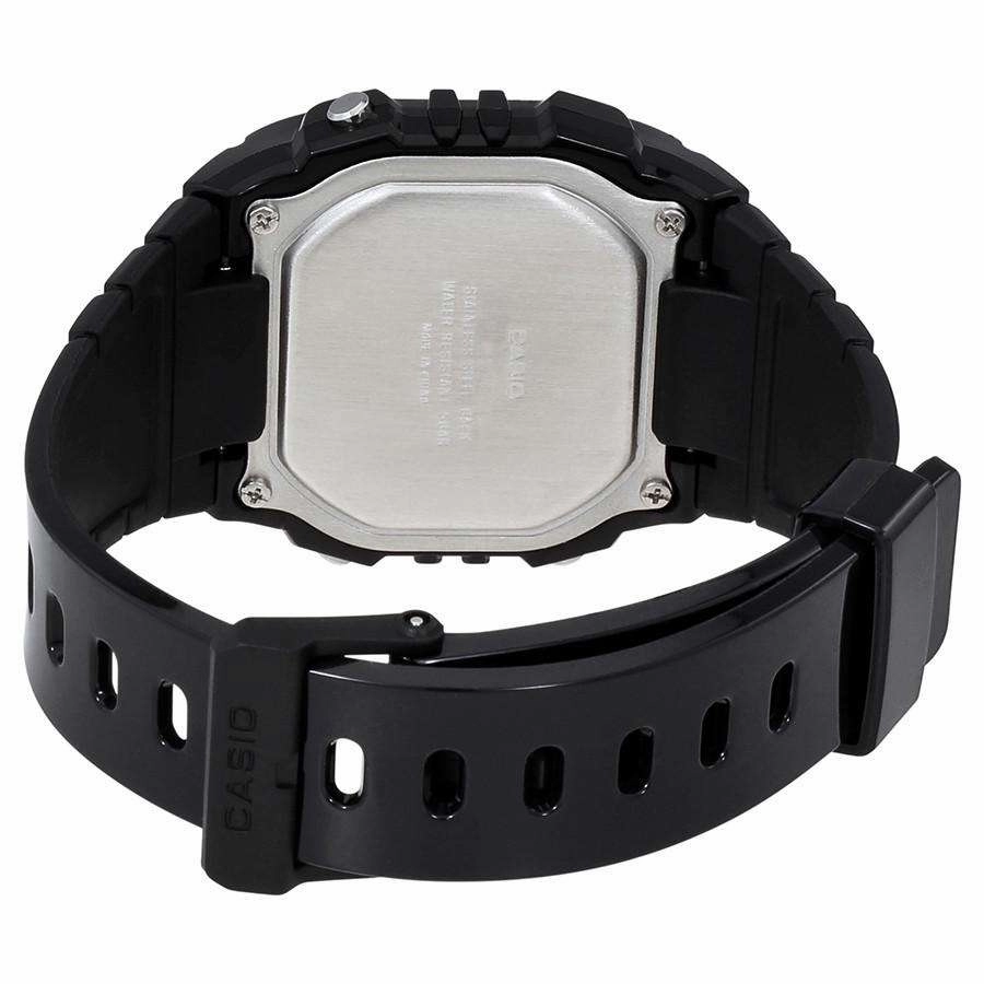 Casio W-215H-1A Black Resin Watch for Men and Women