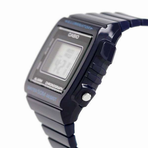 Casio W-215H-2A Navy Blue Resin Strap Watch For Men and Women