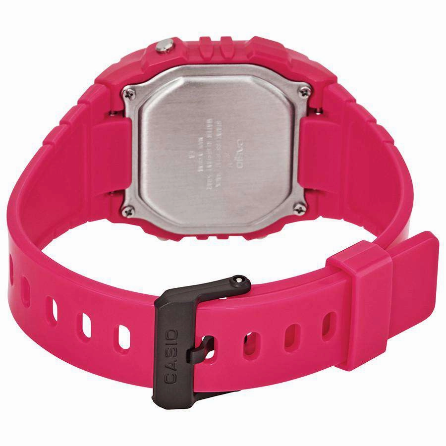 Casio W-215H-4A Pink Resin Watch For Men and Women
