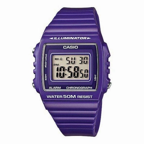 Casio W-215H-6A Purple Resin Strap Watch For Men and Women