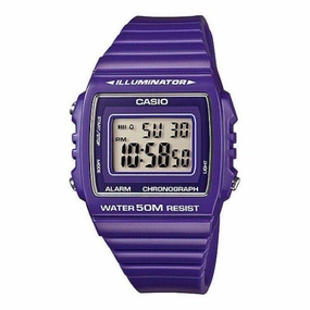 Casio W-215H-6A Purple Resin Strap Watch For Men and Women
