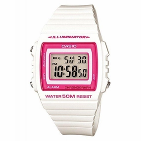 Casio W-215H-7A2 White Resin Strap Watch for Men and Women