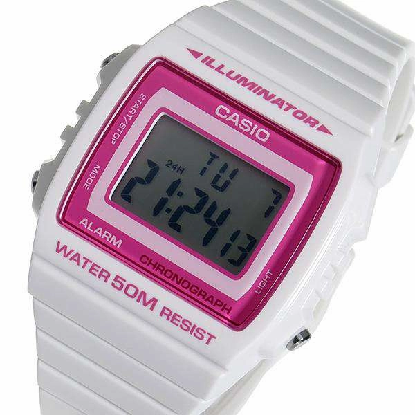 Casio W-215H-7A2 White Resin Strap Watch for Men and Women