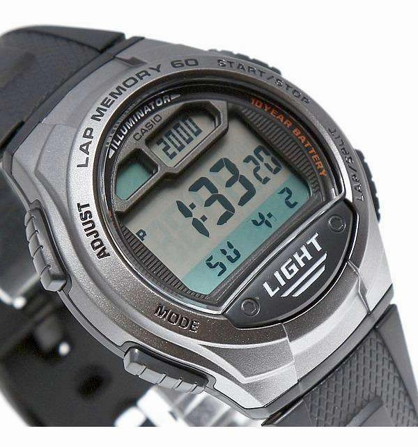 Casio W-734-1AVDF Black Resin Watch for Men