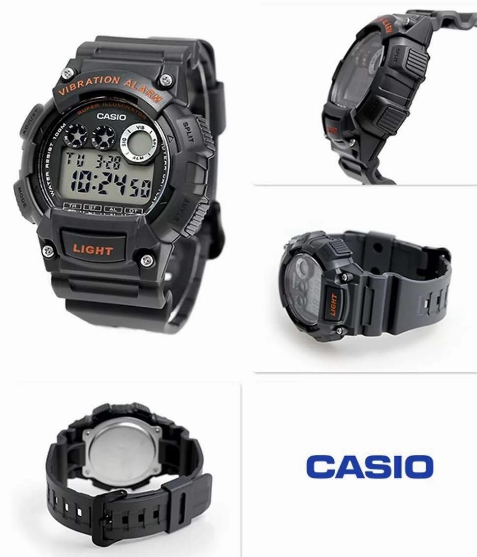 Casio W-735H-8A Black Resin Watch for Men